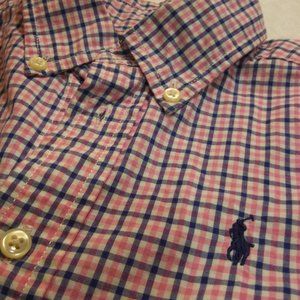 Ralph Lauren Kids 4T Button Down Boys Pink Blue